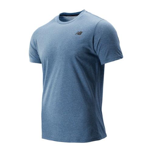 New Balance 73080 Men's Heather Tech Short Sleeve - Blue (mt73080cmy)