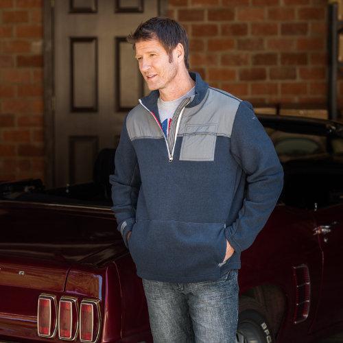New Balance 3192 Men's 990 Fleece Half Zip - Navy (met3192nv)