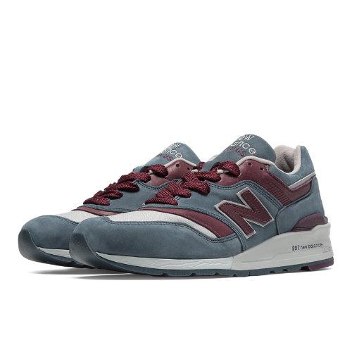 New Balance 997 Distinct Mid-century Modern Men's Made In Usa Shoes - Grey/maroon (m997dgm)