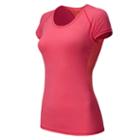 New Balance 5142 Women's Ultra Short Sleeve - Bright Cherry Heather, Fiji (wrt5142brh)