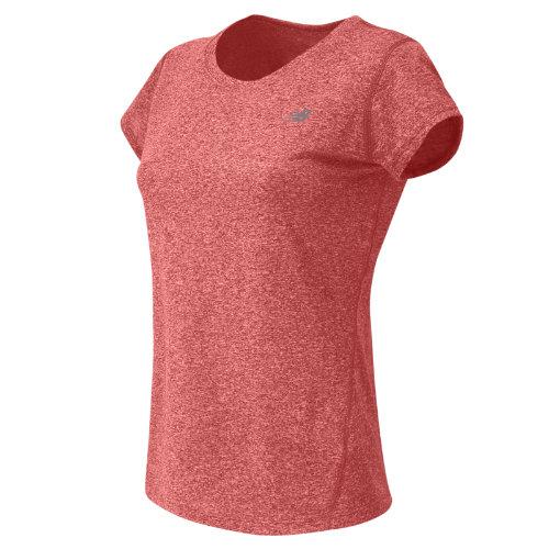 New Balance 53150 Women's Heathered Short Sleeve Tee - Cerise Heather (wt53150crh)