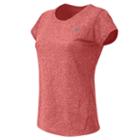 New Balance 53150 Women's Heathered Short Sleeve Tee - Cerise Heather (wt53150crh)