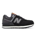 574 New Balance Kids Grade School Lifestyle Shoes - Black/white (kl574yag)