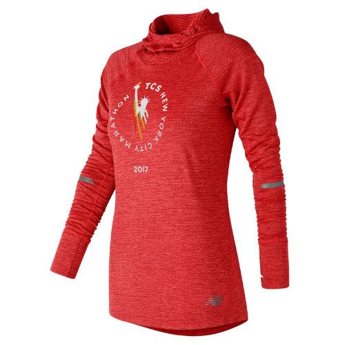 New Balance 73220 Women's Nyc Marathon Nb Heat Hoodie - Red (wt73220verh)