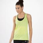 New Balance 4183 Women's Inspire Layering Tank - Sunny Lime, White (wft4183syl)