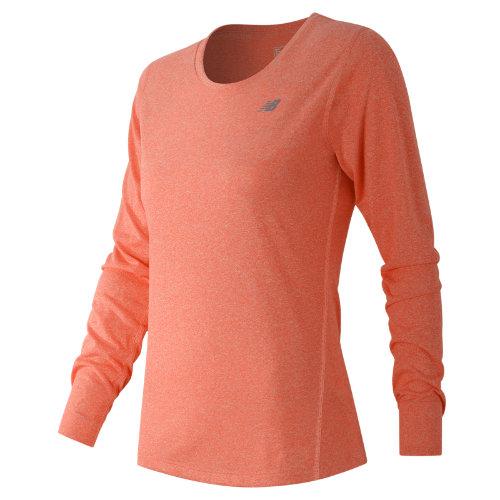 New Balance 53151 Women's Heathered Long Sleeve Tee - Dragonfly Heather (wt53151dfh)