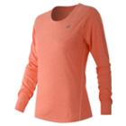 New Balance 53151 Women's Heathered Long Sleeve Tee - Dragonfly Heather (wt53151dfh)