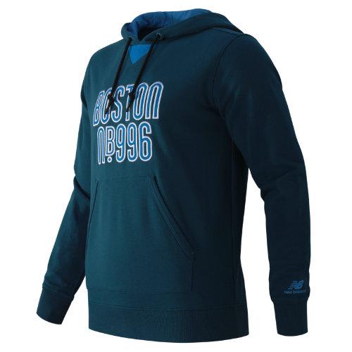 New Balance 53600 Men's Nb996 Graphic Pullover Hoodie - Deep Water, Bolt (amt53600dpw)