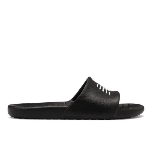 New Balance 100 Men's & Women's Slides Shoes - Black/white (suf100bk)