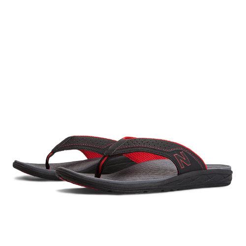 New Balance Revitalign Conquest Thong Men's Flip Flops Shoes - Black, Red (m6042brd)