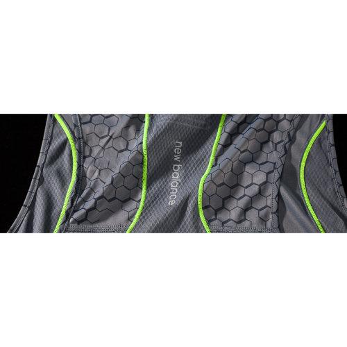 New Balance 4322 Men's Nb Ice Singlet Hex Print - Lead, Hi-lite (mrt4322led)