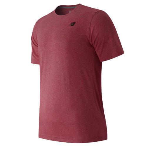 New Balance 53081 Men's Short Sleeve Heather Tech Tee - Chrome Red Heather (mt53081chh)