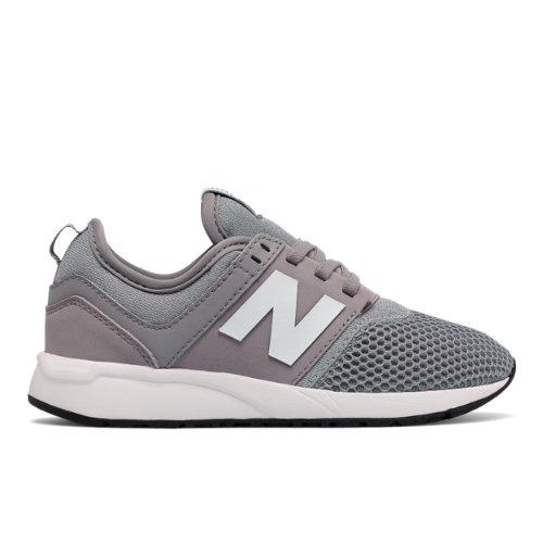 New Balance 247 Classic Kids' Pre-school Lifestyle Shoes - Grey/white (kl247grp)