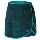 New Balance 73134 Women's Accelerate 5 Inch Short Printed - Green (ws73134phw)