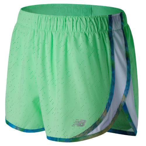 New Balance 53163 Women's Accelerate 2.5 Inch Printed Short - Green (ws53163aeg)
