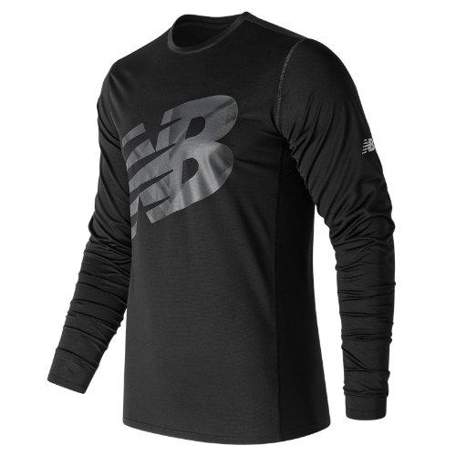 New Balance 71065 Men's Accelerate Graphic Long Sleeve - Black (mt71065bpt)