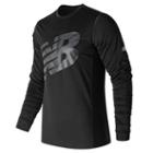 New Balance 71065 Men's Accelerate Graphic Long Sleeve - Black (mt71065bpt)