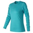 New Balance 73127 Women's Heather Tech Long Sleeve - Green (wt73127pih)