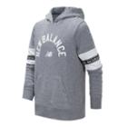 New Balance 18239 Kids' Brushed French Terry Hooded Pullover - Grey/white (gt18239gh)