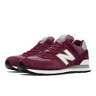New Balance Pennant Pack 574 Men's 574 Shoes - Burgundy, Off White (ml574pmw)