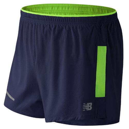 New Balance 61231 Men's Impact 3 Inch Split Short - Navy (ms61231pgm)