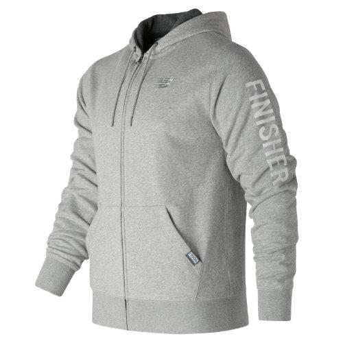 New Balance 63550 Men's Brooklyn Half Finisher Tee - Grey/white (mj63550vagw)