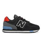 New Balance 574 Kids' Pre-school Lifestyle Shoes - Black/red (pc574jho)