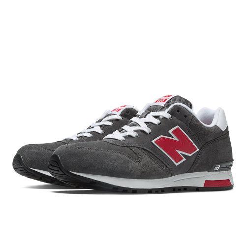 New Balance Suede 565 Men's Running Classics Shoes - Dark Grey, Red (ml565nr)