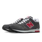 New Balance Suede 565 Men's Running Classics Shoes - Dark Grey, Red (ml565nr)