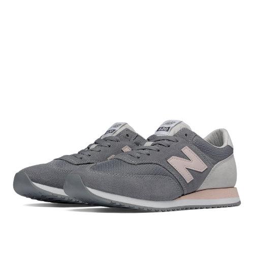 620 New Balance Women's Running Classics Shoes - Grey, Cosmic Coral (cw620ca)