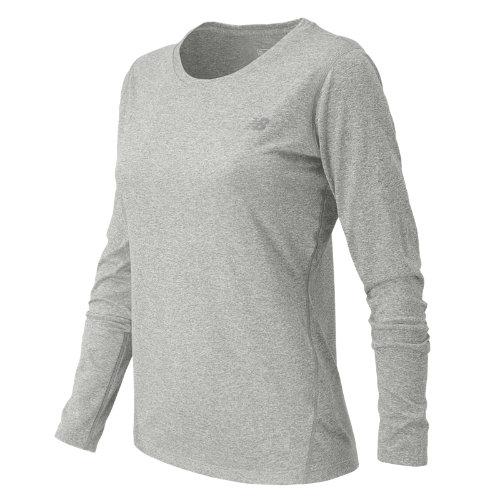 New Balance 53151 Women's Heathered Long Sleeve Tee - Athletic Grey (wt53151ag)