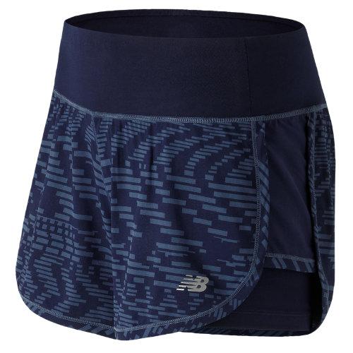 New Balance 73225 Women's Impact 4 Inch 2 In 1 Short - Navy (ws73225sgg)