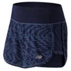 New Balance 73225 Women's Impact 4 Inch 2 In 1 Short - Navy (ws73225sgg)