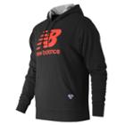 New Balance 53517 Men's Pullover Hoodie - Black, Flame (mt53517bfl)