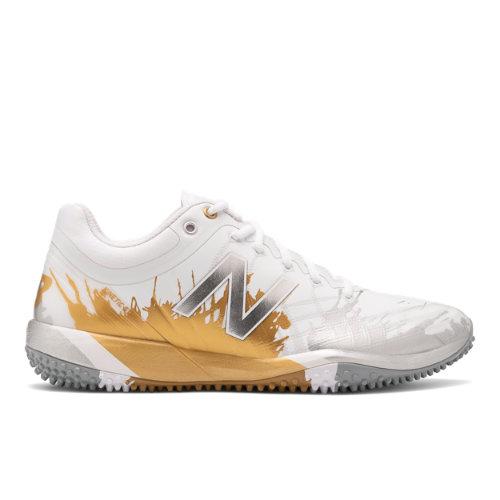 New Balance 4040v5 Turf Playoff Pack Men's Cleats And Turf Shoes - Silver/gold/white (ts4040c5)