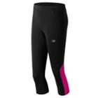 New Balance 63130 Women's Accelerate Capri - Pink/black (wp63130jjl)
