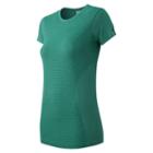 New Balance 61131 Women's M4m Seamless Short Sleeve Tee - Green (wt61131gph)