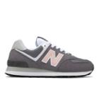 New Balance 574 Women's 574 Shoes - Grey/pink (wl574bta)