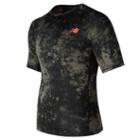 New Balance 73017 Men's Aeronamic Printed Short Sleeve - Green (mt73017mdz)