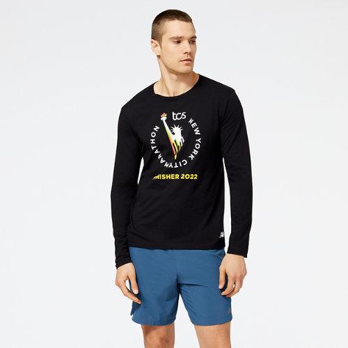 New Balance Men's Nyc Marathon Finisher Course Map Graphic Long Sleeve