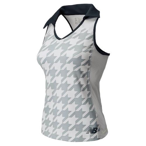New Balance 4349 Women's Tournament Sleeveless Polo - White, Anthracite (wtt4349wt)