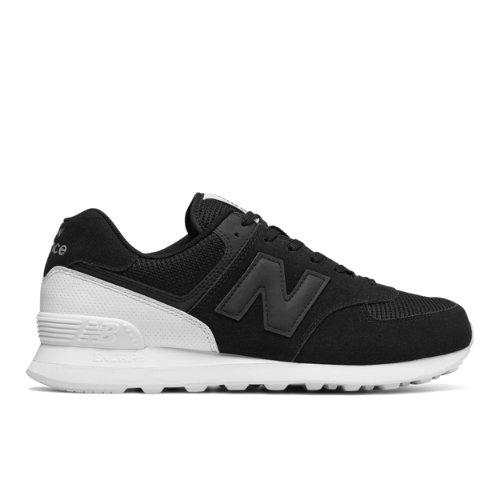 574 New Balance Men's 574 Shoes - Black/white (ml574wa)