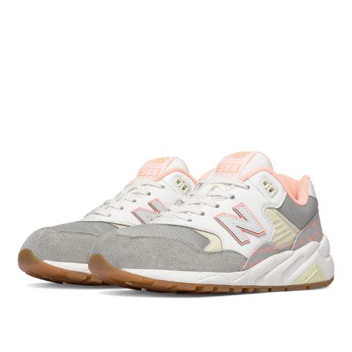 New Balance 580 Polka Dot Women's Running Classics Shoes - Grey, White (wrt580kp)