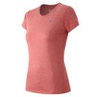 New Balance 53150 Women's Heathered Short Sleeve Tee - Dragon Fly Heather (wt53150dfh)