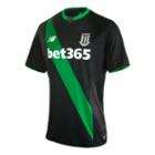 New Balance 567 Men's Stoke City Mens Away Ss Jersey - Black/green (wstm567bk)