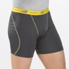 New Balance 1343 Men's 6 Inch Base Layer Short - Magnet, Atomic Yelllow (mfs1343mgt)