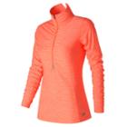 New Balance 71102 Women's In Transit Half Zip - Orange (wt71102sur)