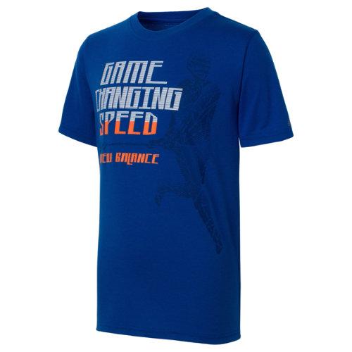 New Balance 14475 Kids' Short Sleeve Graphic Tee - Blue (bt14475tr)
