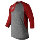 New Balance 83704 Men's Asym 2.0 3/4 Sleeve - Red (mt83704rrep)