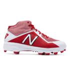 New Balance Mid-cut Tpu 4040v4 Men's Mid-cut Cleats Shoes - Red/white (pm4040r4)